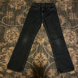 Old Navy loose fit Boot cut jeans size 14 slim adjustable waist . EUC